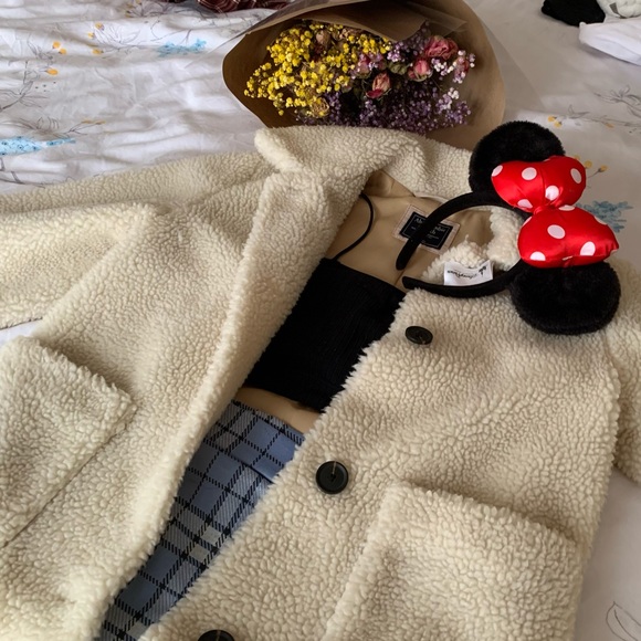 Abercrombie & Fitch fitted teddy coat - Picture 1 of 7